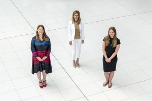 From left to right. Louise McLoughlin, Dora Boganyi, Charlotte Twigg