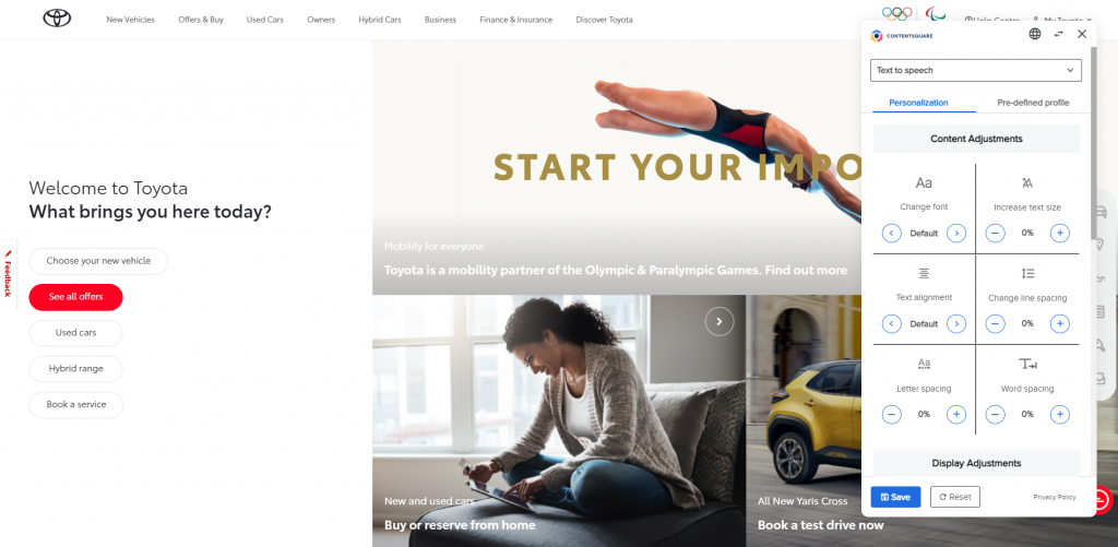 Toyota Customer Website Adopts Tools to Improve Accessibility
