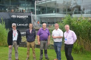 Dr Chris Cockel - UK Native Seed Hub Project Coordinator/Crop Wild Relatives Project Coordinator, Millennium Seed Bank Partnership. Ted Chapman - UK Conservation Partnership Coordinator, Royal Botanic Gardens, Kew. Stephen Clark - Head Gardener, ECO-HQ, Nurture Landscapes. Jason Brown - Contracts Manager, Nurture Landscapes. John Ryan - CSR & Environmental Affairs, Toyota GB.