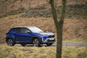 Dame Laura Kenny drives her new Toyota Yaris Cross Compact SUV at Tegg's Nose Country Park, Macclesfield