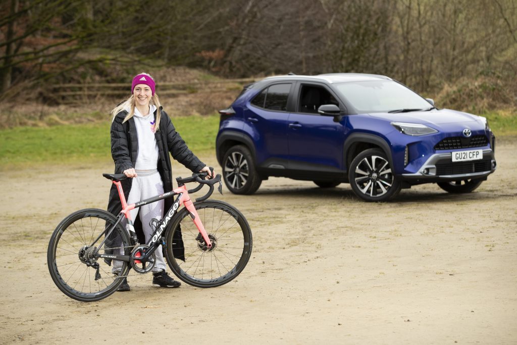Dame Laura Kenny with her new Toyota Yaris Cross Compact SUV