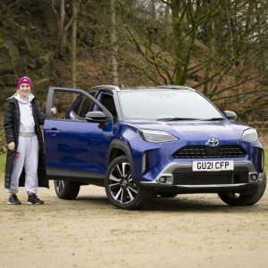 Dame Laura Kenny with her new Toyota Yaris Cross Compact SUV