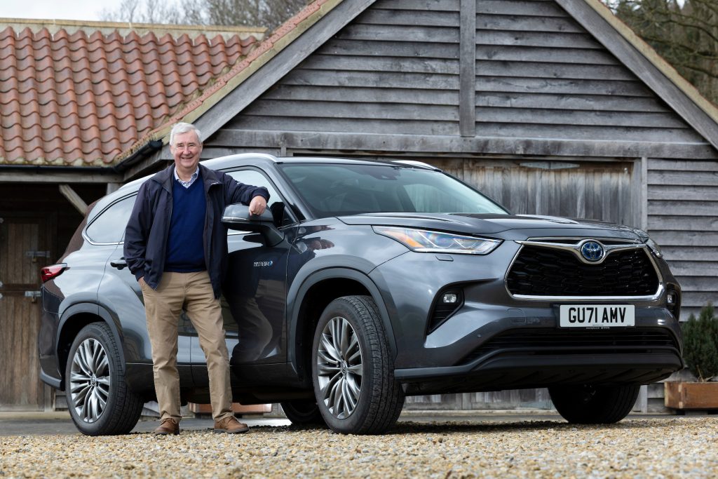Peter Wright, The Yorkshire Vet, with his hybrid Toyota Highlander.