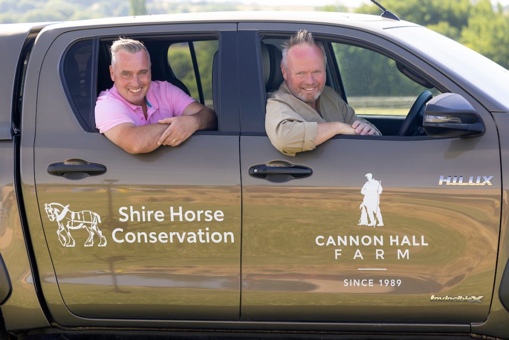 L/R: Robert and Dave Nicholson with their Hilux Invincible X, at Cannon Hall Farm, South Yorkshire.