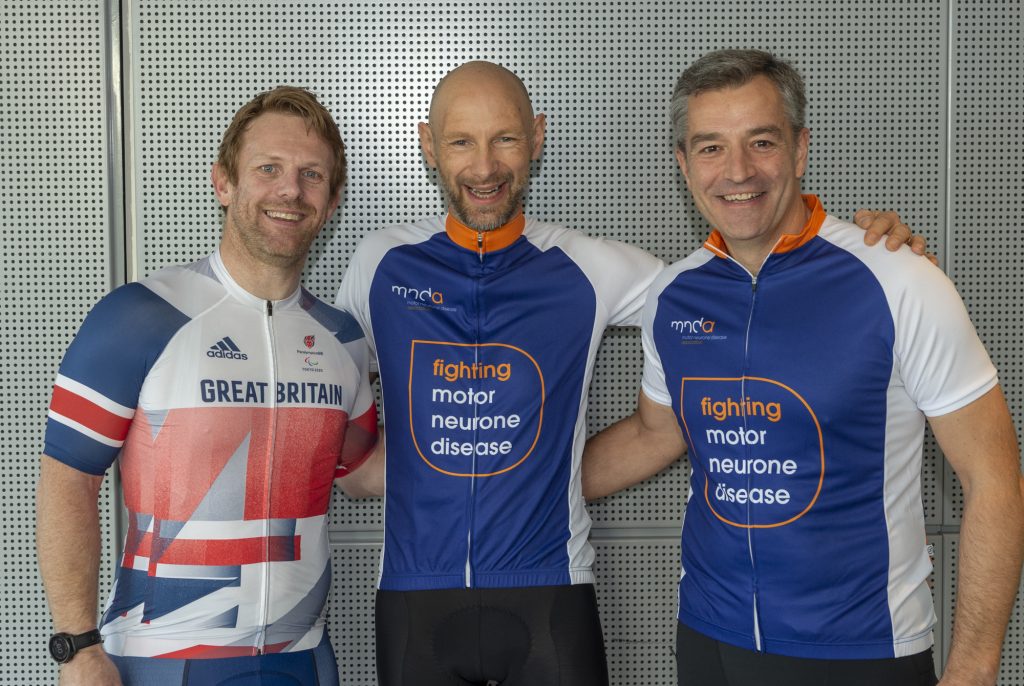 From L to R: Jody Cundy, Paralympic champion, Toyota GB's Greg Culshaw, and Agustin Martin, Toyota (GB) President and Managing Director