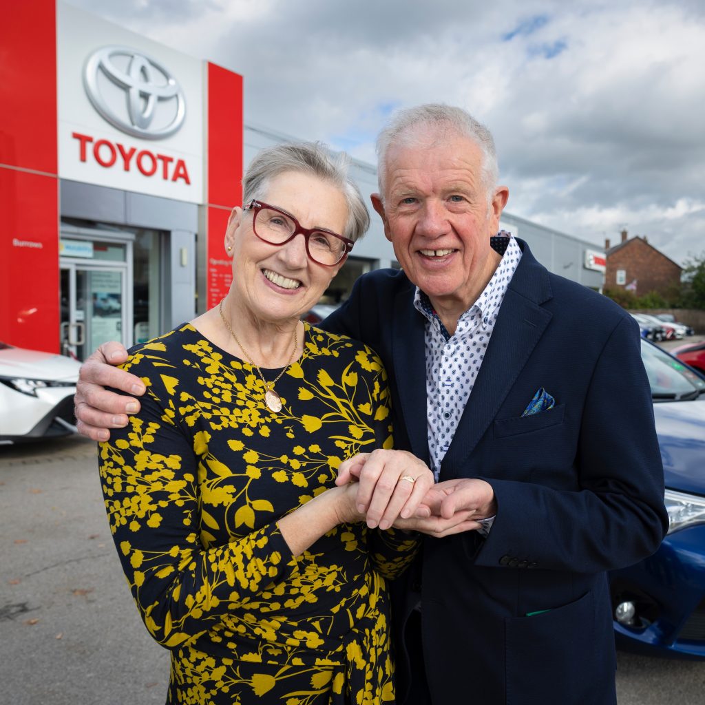 Paul Walker and his wife Gill at the Burrows Toyota centre, Rotherham. Gill had Paul's wedding ring re-sized and now wears it herself.