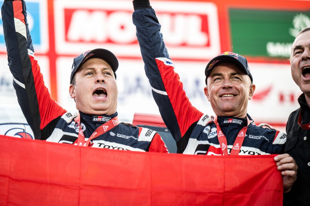 DAKAR 2023 - Giniel de Villiers (left) with co-driver Dennis Murphy
