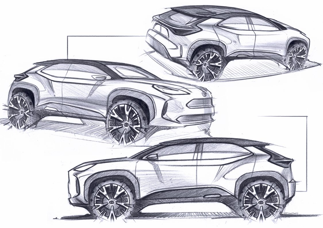 Toyota ED2 Design Centre France - Yaris Cross sketches