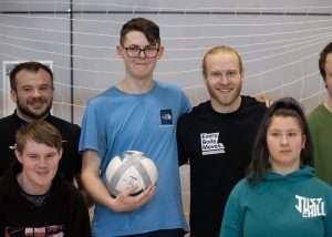 (Third from left) Paralympic gold medallist Jonnie Peacock in Sheffield at the launch of Every Body Moves powered by Toyota. Photo Credit: Sam Mellish