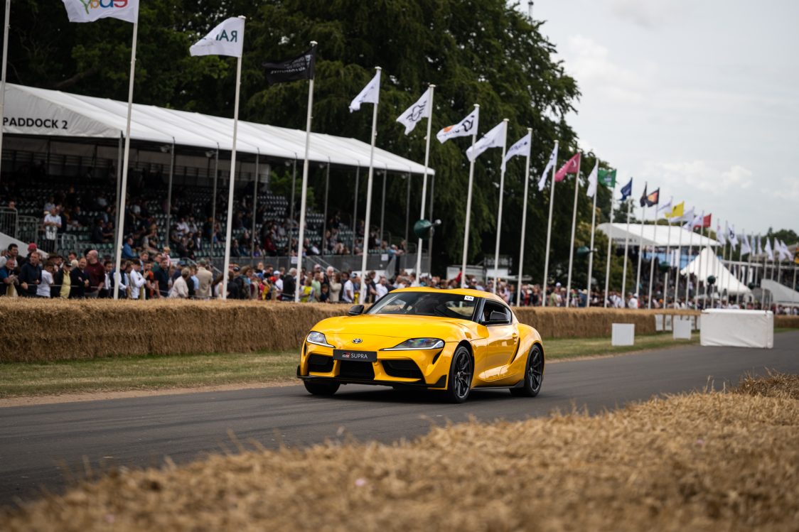 The Toyota GR Supra at the 2023 Goodwood Festival of Speed.