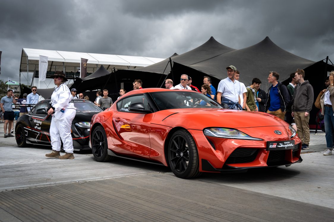 The Toyota GR Supra 100th Edition Tribute at the 2023 Goodwood Festival of Speed.