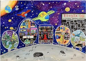 Katie Moiseeva's 'Life on the Moon' Toyota Dream Car Art competition entry