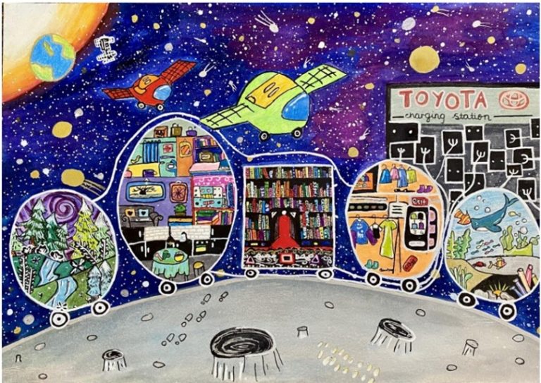 Katie Moiseeva's 'Life on the Moon' Toyota Dream Car Art competition entry
