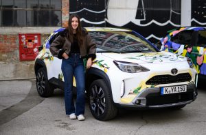 Diana Oliveira with the Toyota Yaris Cross, on 13.01.2024 in Lisbon, Portugal. Photo: Daniel Reinhardt for TOYOTA