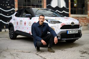 Luca Colapietro with the Toyota Yaris Cross, on 12.01.2024 in Lisbon, Portugal. Photo: Daniel Reinhardt for TOYOTA