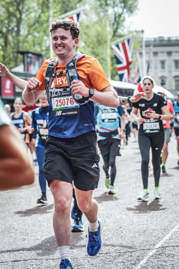 Ryan Luscombe of Toyota GB taking part in the London Marathon