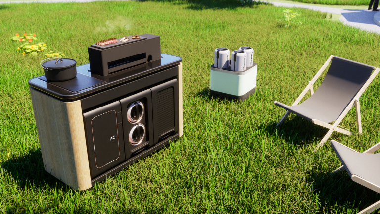 Cooking stove powered by hydrogen fuel cell cartridges