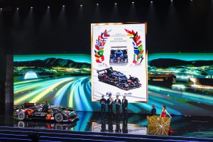 KOBAYASHI Kamui, Toyota Kazoo Racing, FIA WEC, DE VRIES Nyck, Toyota Kazoo Racing, FIA WEC, portrait, NAKAJIMA Kazuki, portrait during the 2024 FIA Awards Ceremony, on December 13, 2024 at BK Arena, in Kigali, Rwanda - Photo Julien Delfosse / DPPI