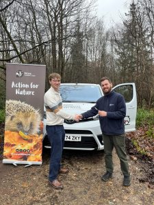 Pictured from L to R: Luke Mackenzie, Assistant, Marketing Programmes, Toyota (GB) and Charlie Thefaut, Corporate Partnerships Manager, Surrey Wildlife Trust.