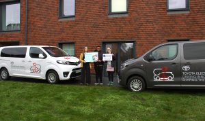 From L to R: Chris Cooker, Community and Partnerships Manager at QEF, Kish Laungani, Specialist, Sustainability Programmes, Toyota GB and Rosemary Parkin, Assistant, Press and PR, Toyota GB