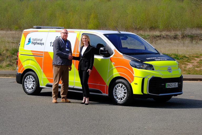 L/R: Martin Edgecox, National Fleet Manager for National Highways with Gemma Wotherspoon - Toyota GB.