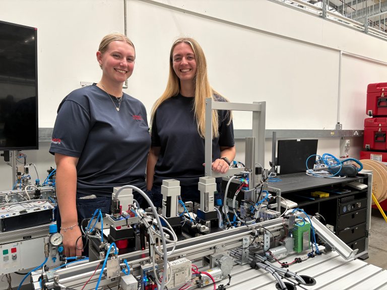 Toyota Manufacturing UK apprentices Emily Bettridge and Liz Hopkinson