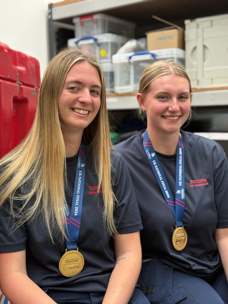Toyota Manufacturing UK apprentices Emily Bettridge and Liz Hopkinson