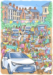 Car Boot Scene by Jane Smith from Sheffield