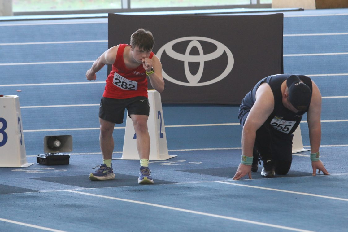 Lloyd Martin participating at the National Indoor Athletics Competition at Lee Valley, London in 2025.